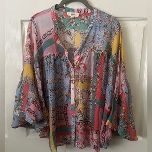 Entro Multicolor Patchwork Blouse small